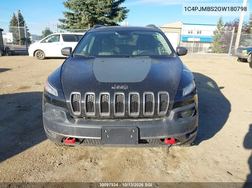 2016 JEEP CHEROKEE VIN 1C4PJMBS2GW180798 — фото 12