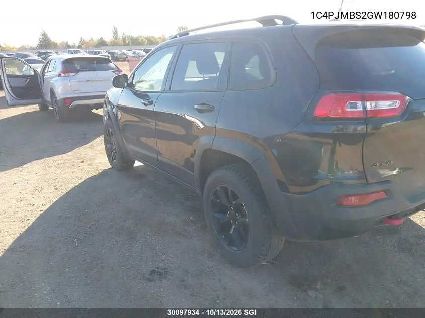 2016 JEEP CHEROKEE VIN 1C4PJMBS2GW180798 — фото 3