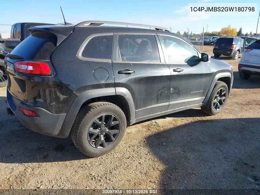 2016 JEEP CHEROKEE VIN 1C4PJMBS2GW180798 — фото 4