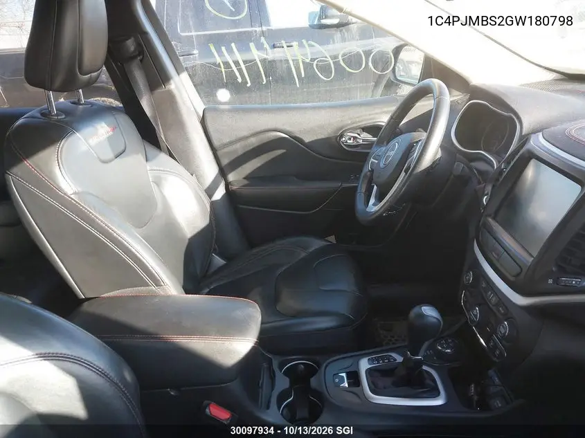 2016 JEEP CHEROKEE VIN 1C4PJMBS2GW180798 — фото 5