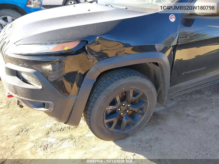 2016 JEEP CHEROKEE VIN 1C4PJMBS2GW180798 — фото 6