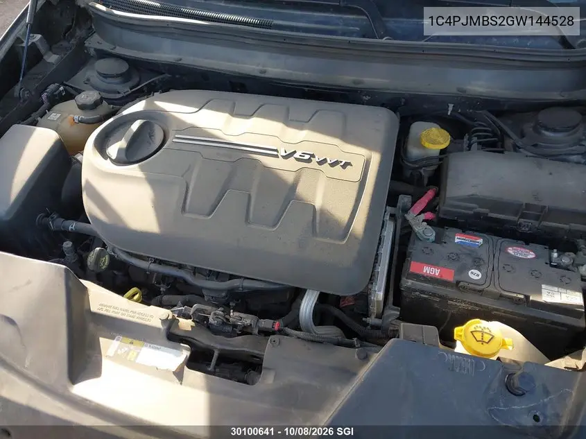2016 JEEP CHEROKEE VIN 1C4PJMBS2GW144528 — фото 10