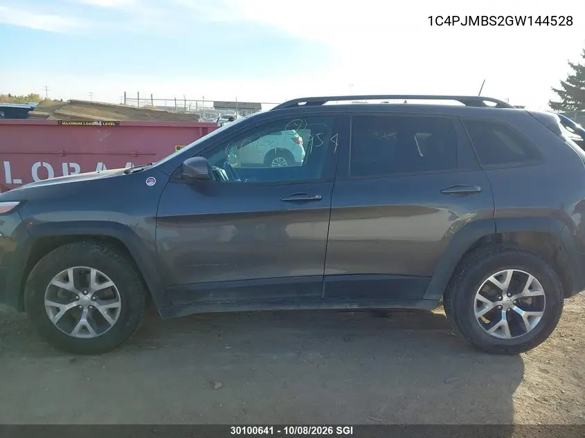 2016 JEEP CHEROKEE VIN 1C4PJMBS2GW144528 — фото 14
