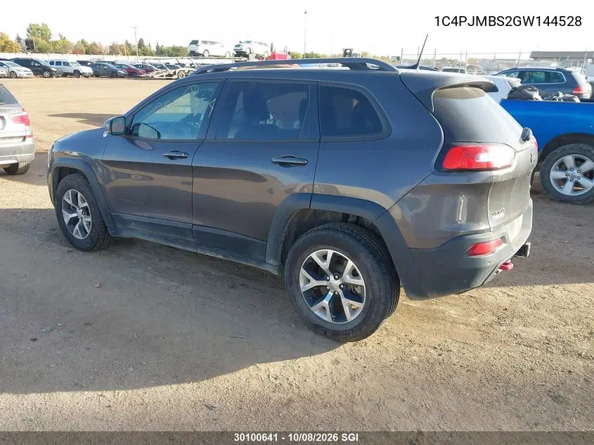 2016 JEEP CHEROKEE VIN 1C4PJMBS2GW144528 — фото 3