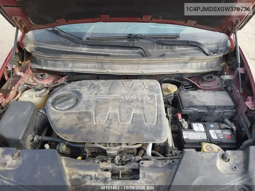 2016 JEEP CHEROKEE VIN 1C4PJMDSXGW378736 — фото 10