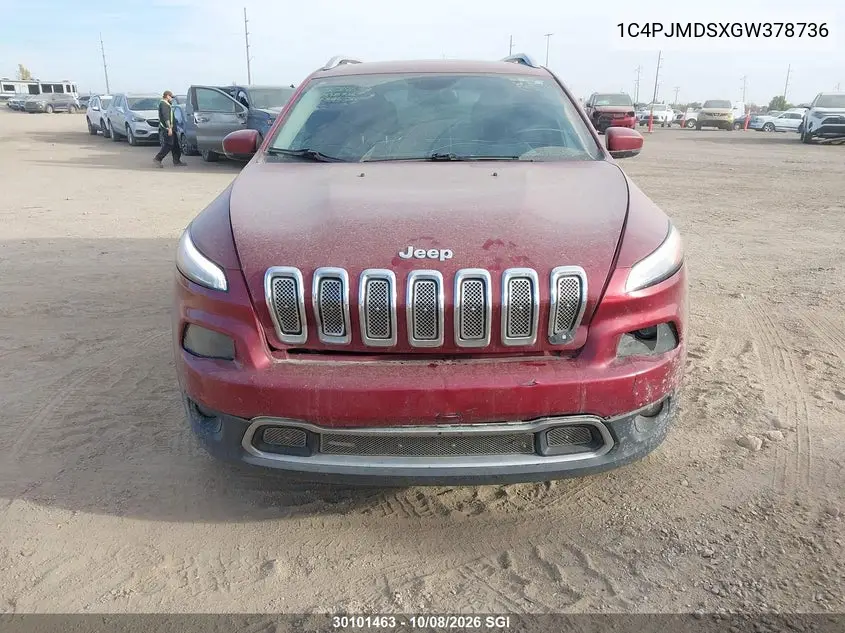 2016 JEEP CHEROKEE VIN 1C4PJMDSXGW378736 — фото 12
