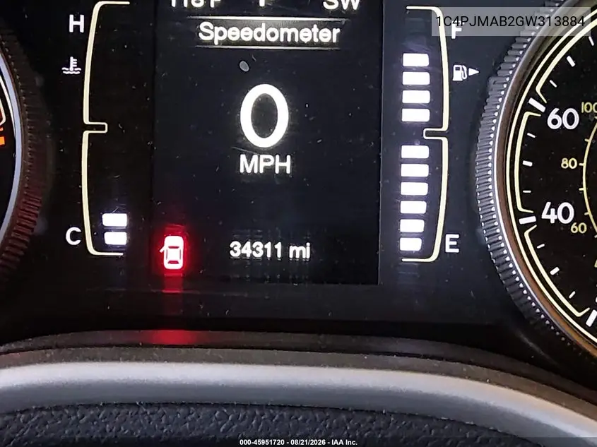 2016 JEEP CHEROKEE VIN 1C4PJMAB2GW313884 — фото 15