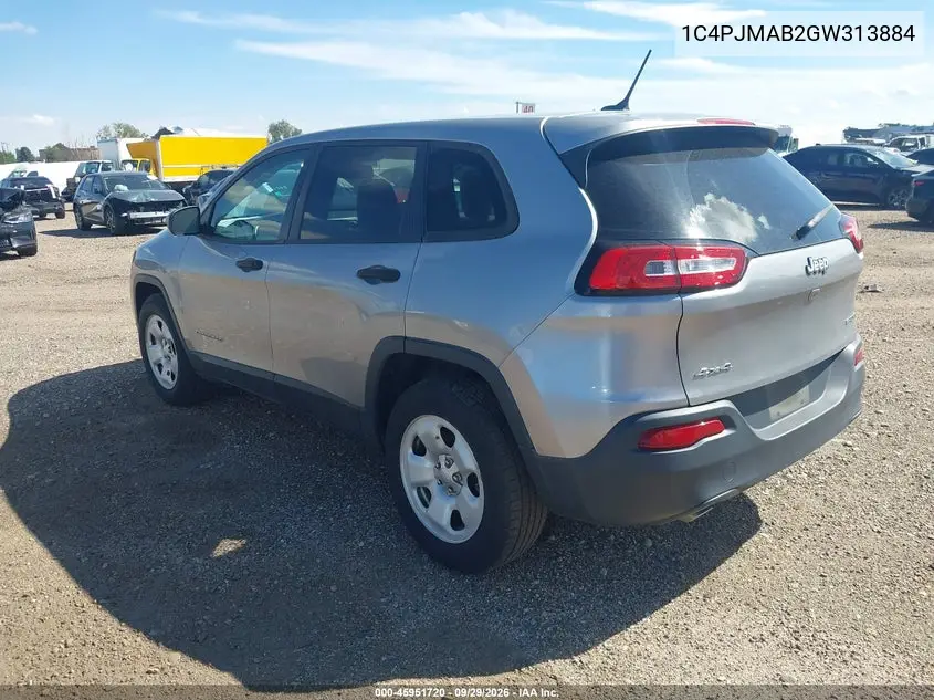 2016 JEEP CHEROKEE VIN 1C4PJMAB2GW313884 — фото 3