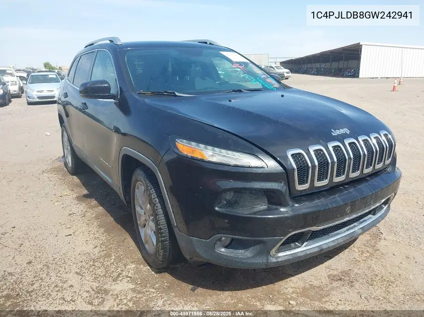 JEEP CHEROKEE 2016, VIN 1C4PJLDB8GW242941
