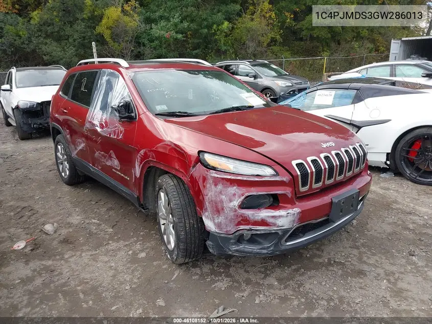 JEEP CHEROKEE 2016, VIN 1C4PJMDS3GW286013