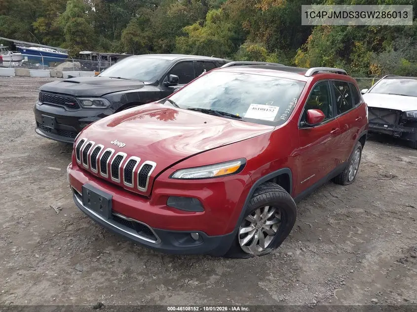 2016 JEEP CHEROKEE VIN 1C4PJMDS3GW286013 — фото 2