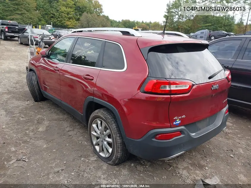 2016 JEEP CHEROKEE VIN 1C4PJMDS3GW286013 — фото 3