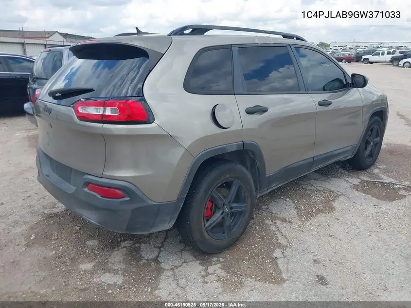 2016 JEEP CHEROKEE VIN 1C4PJLAB9GW371033 — фото 4
