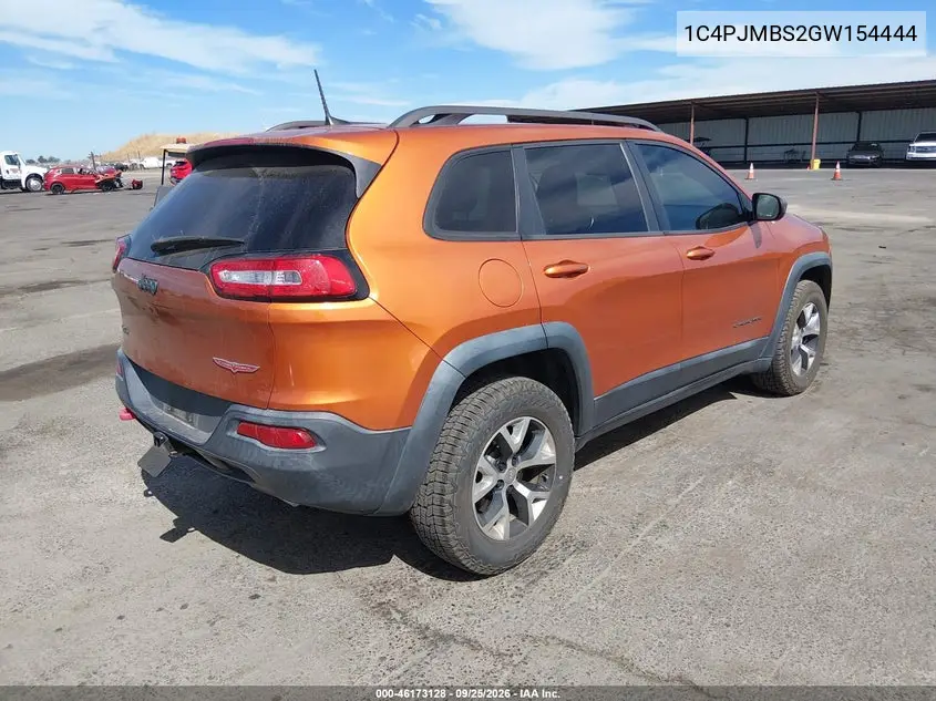 2016 JEEP CHEROKEE VIN 1C4PJMBS2GW154444 — фото 4