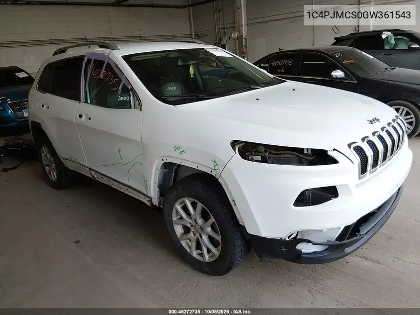 JEEP CHEROKEE 2016, VIN 1C4PJMCS0GW361543