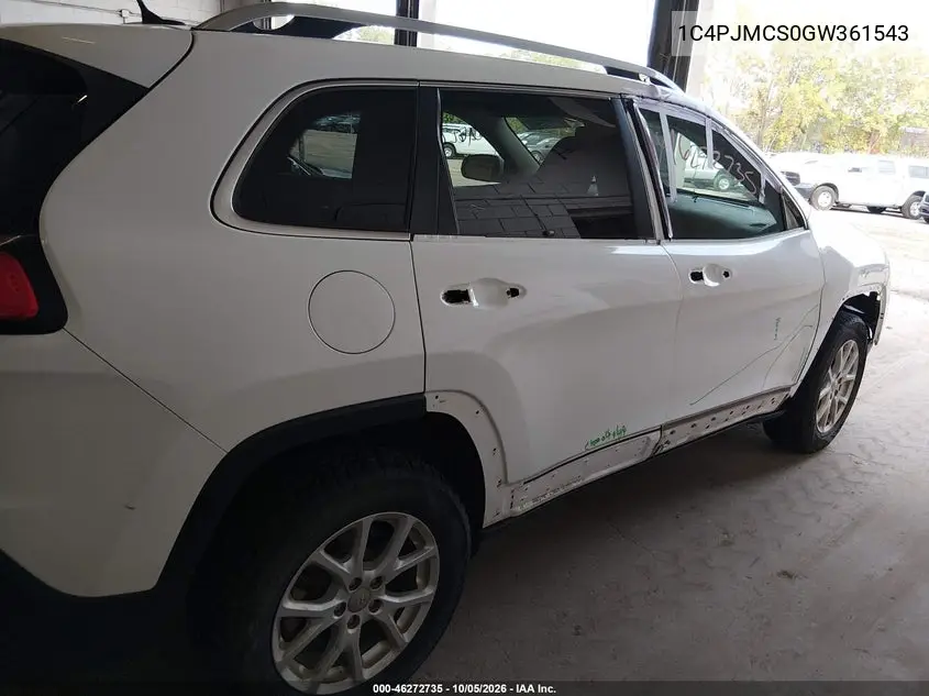 2016 JEEP CHEROKEE VIN 1C4PJMCS0GW361543 — фото 4