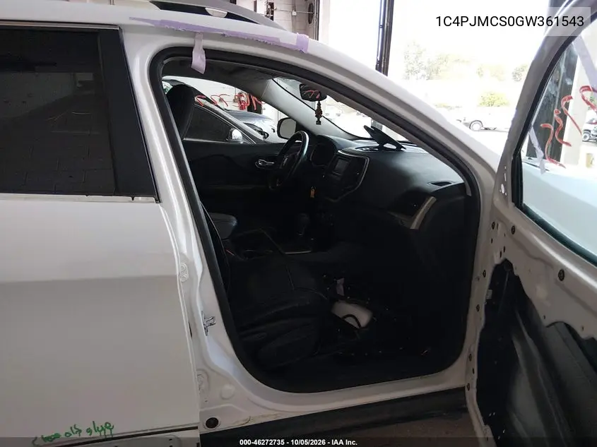 2016 JEEP CHEROKEE VIN 1C4PJMCS0GW361543 — фото 5