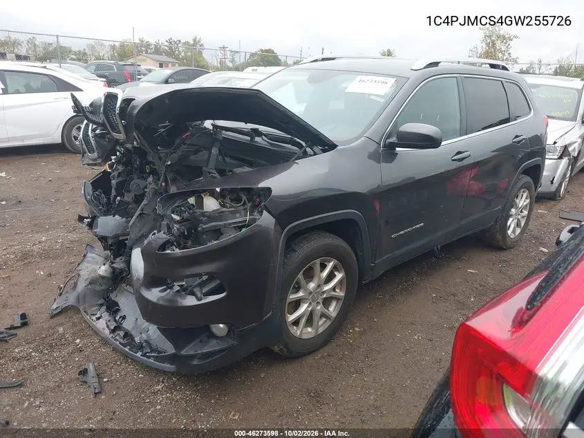 2016 JEEP CHEROKEE VIN 1C4PJMCS4GW255726 — фото 2