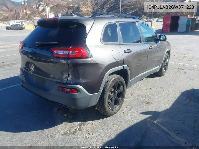 2016 JEEP CHEROKEE VIN 1C4PJLAB2GW371228 — фото 4