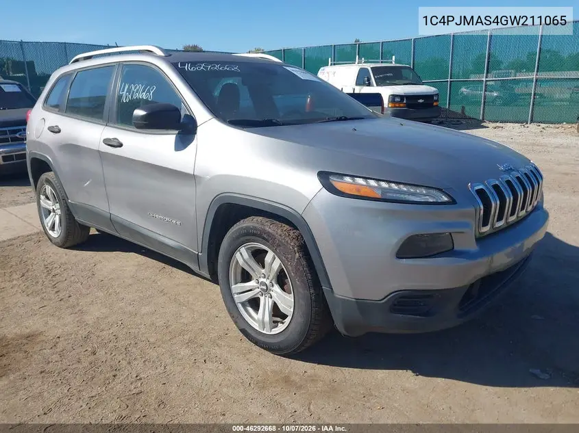 JEEP CHEROKEE 2016, VIN 1C4PJMAS4GW211065