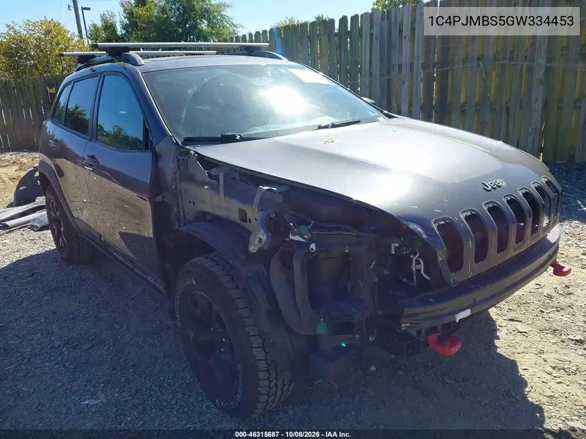 JEEP CHEROKEE 2016, VIN 1C4PJMBS5GW334453
