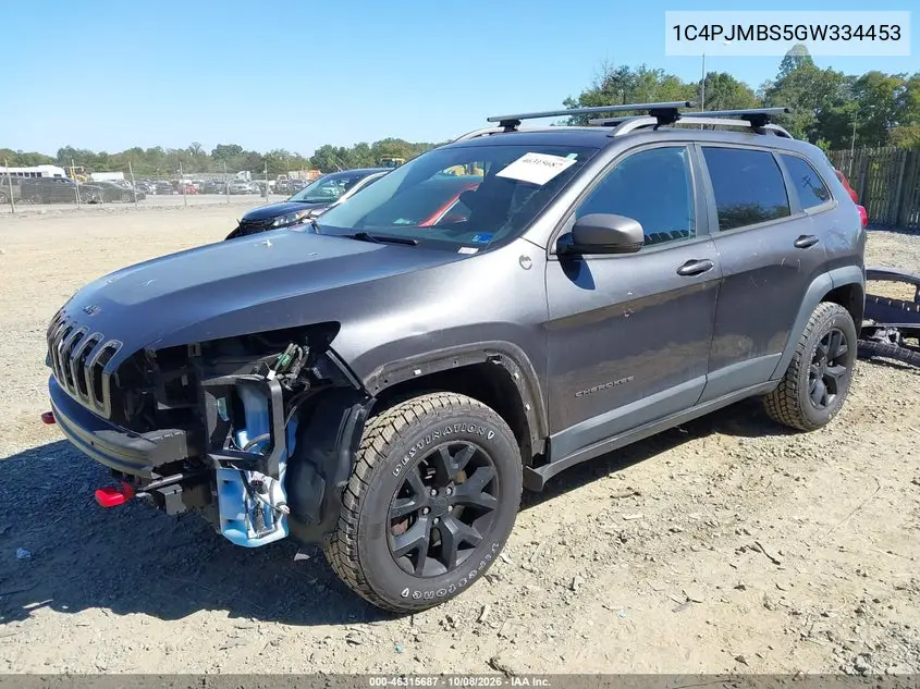 2016 JEEP CHEROKEE VIN 1C4PJMBS5GW334453 — фото 2