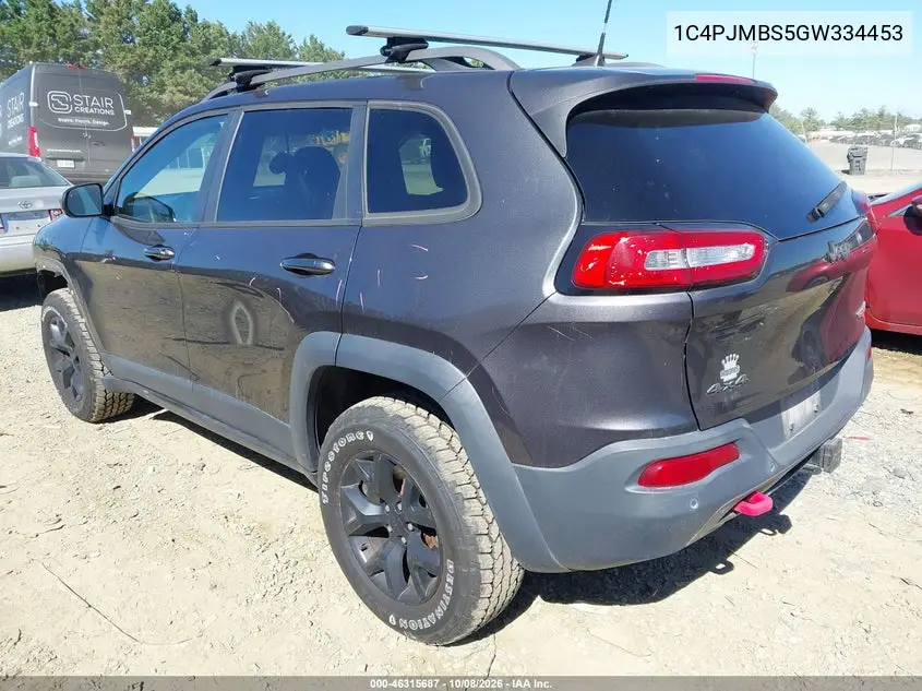 2016 JEEP CHEROKEE VIN 1C4PJMBS5GW334453 — фото 3