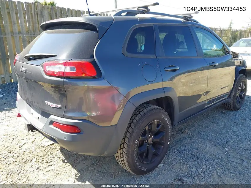 2016 JEEP CHEROKEE VIN 1C4PJMBS5GW334453 — фото 4