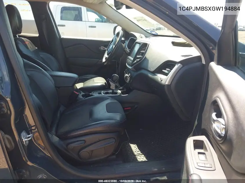 2016 JEEP CHEROKEE VIN 1C4PJMBSXGW194884 — фото 5