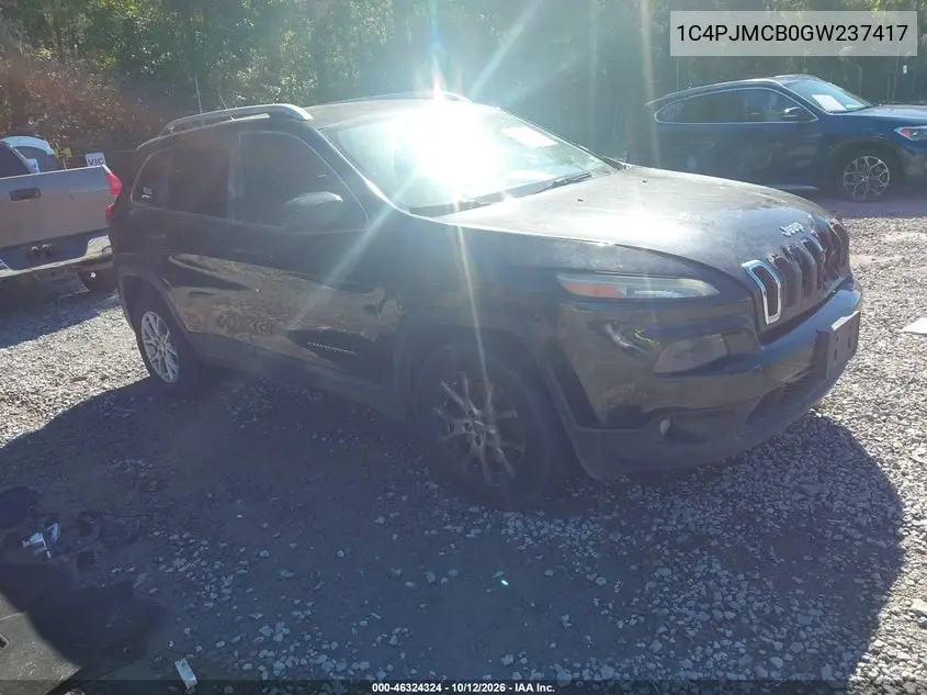 JEEP CHEROKEE 2016, VIN 1C4PJMCB0GW237417