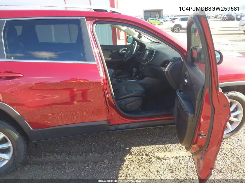 2016 JEEP CHEROKEE VIN 1C4PJMDB8GW259681 — фото 5