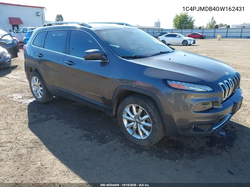 JEEP CHEROKEE 2016, VIN 1C4PJMDB4GW162431