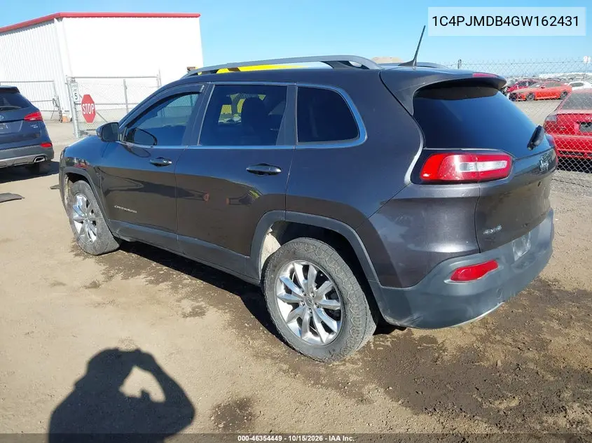 2016 JEEP CHEROKEE VIN 1C4PJMDB4GW162431 — фото 3