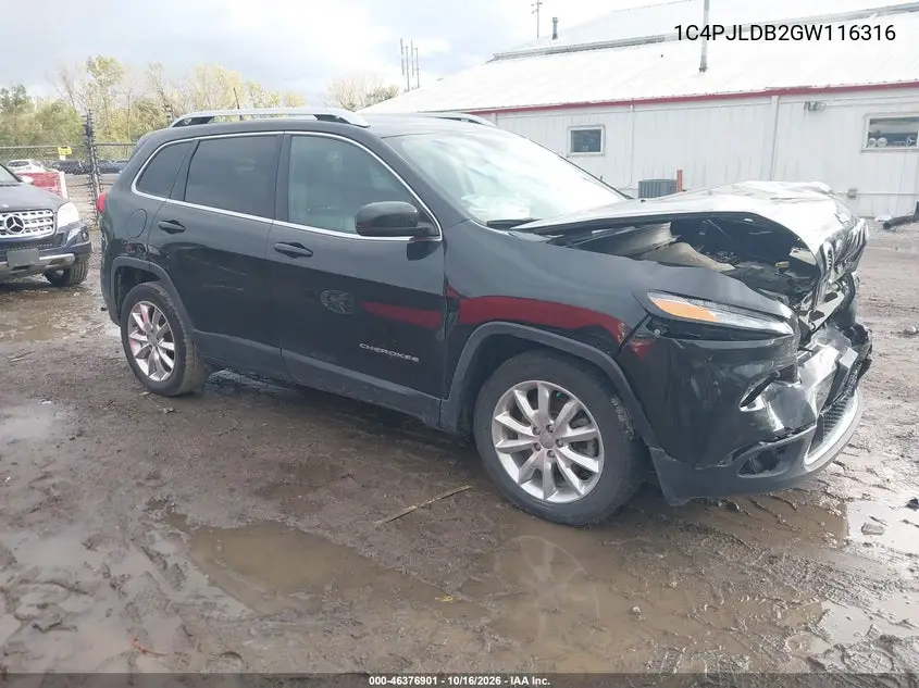 JEEP CHEROKEE 2016, VIN 1C4PJLDB2GW116316