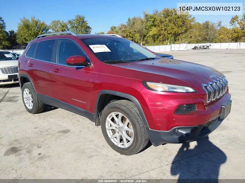 JEEP CHEROKEE 2016, VIN 1C4PJMCSXGW102123
