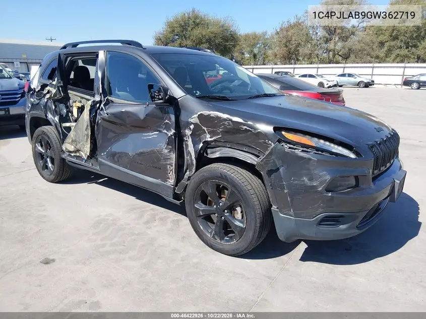 JEEP CHEROKEE 2016, VIN 1C4PJLAB9GW362719