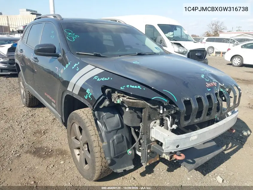JEEP CHEROKEE 2016, VIN 1C4PJMCBXGW316738