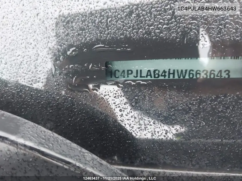 2017 JEEP CHEROKEE VIN 1C4PJLAB4HW663643 — фото 17