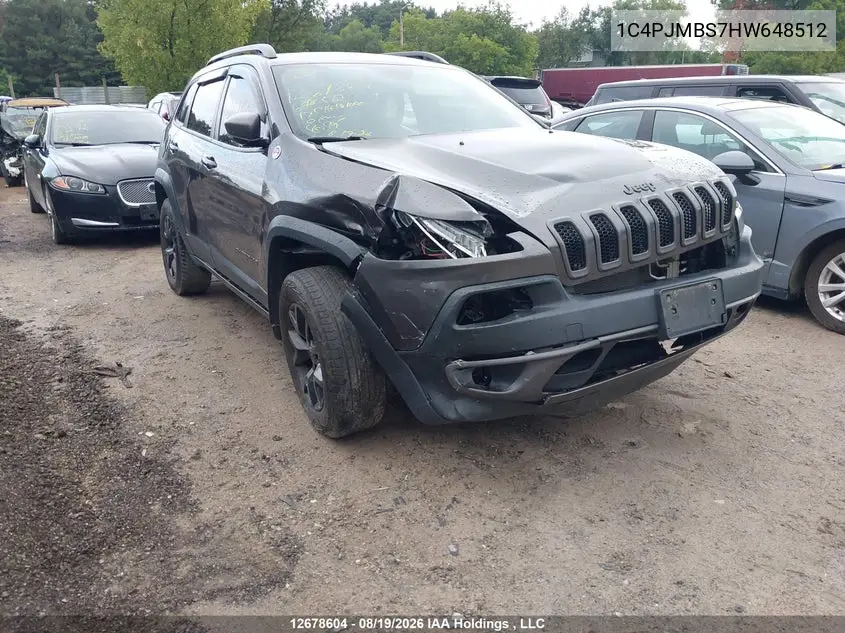 JEEP CHEROKEE 2017, VIN 1C4PJMBS7HW648512