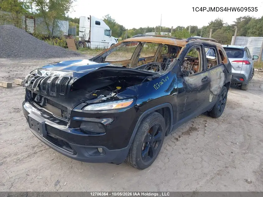 2017 JEEP CHEROKEE VIN 1C4PJMDS4HW609535 — фото 2