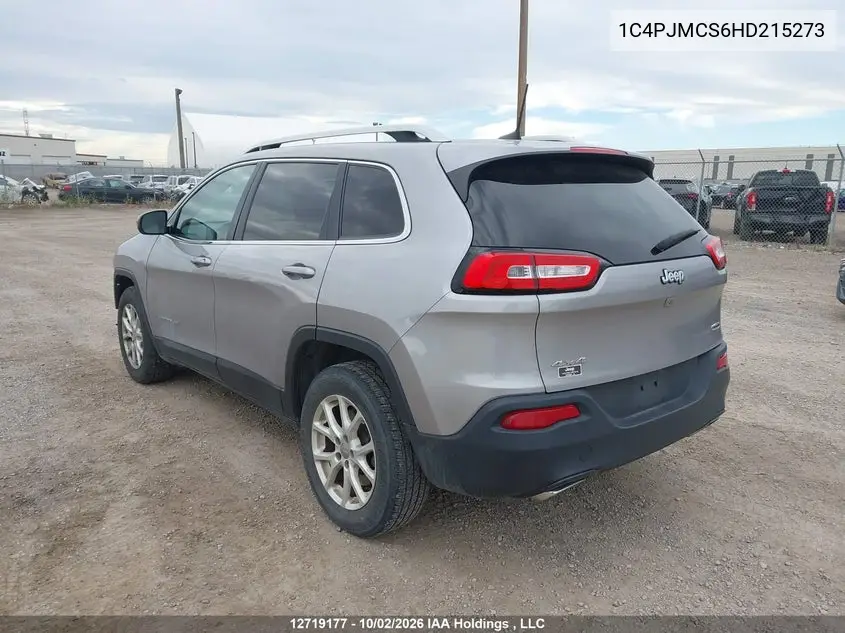 2017 JEEP CHEROKEE VIN 1C4PJMCS6HD215273 — фото 3