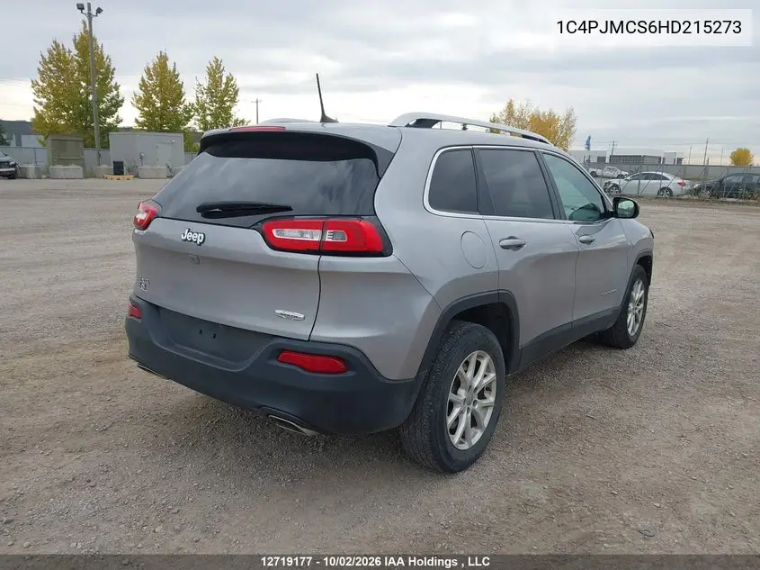 2017 JEEP CHEROKEE VIN 1C4PJMCS6HD215273 — фото 4