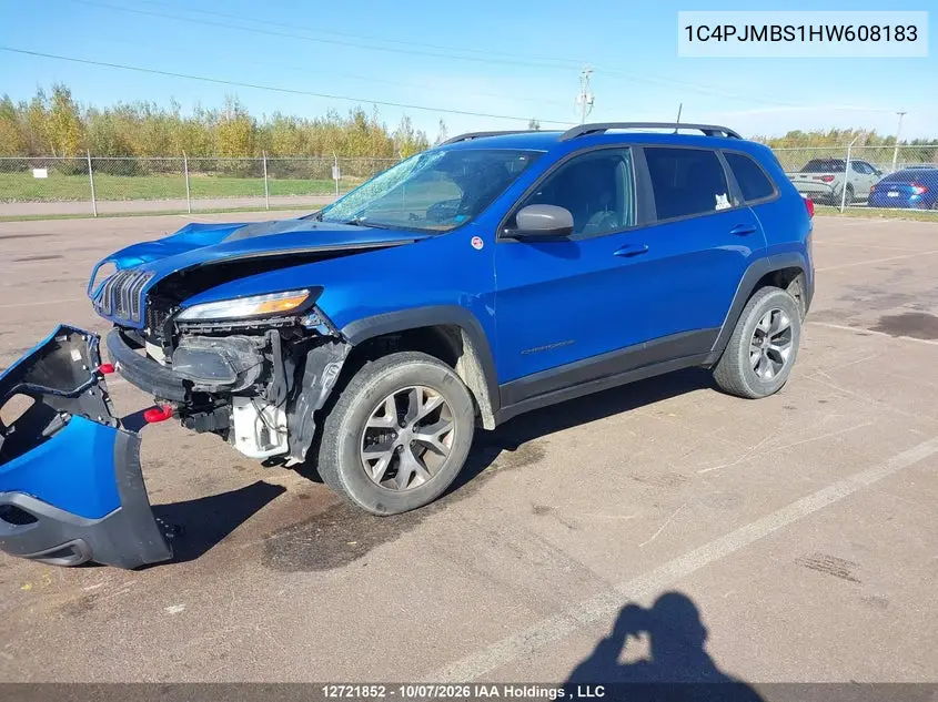 2017 JEEP CHEROKEE VIN 1C4PJMBS1HW608183 — фото 2
