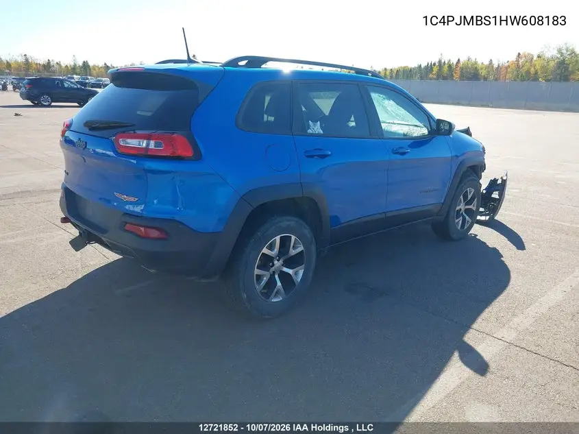 2017 JEEP CHEROKEE VIN 1C4PJMBS1HW608183 — фото 4
