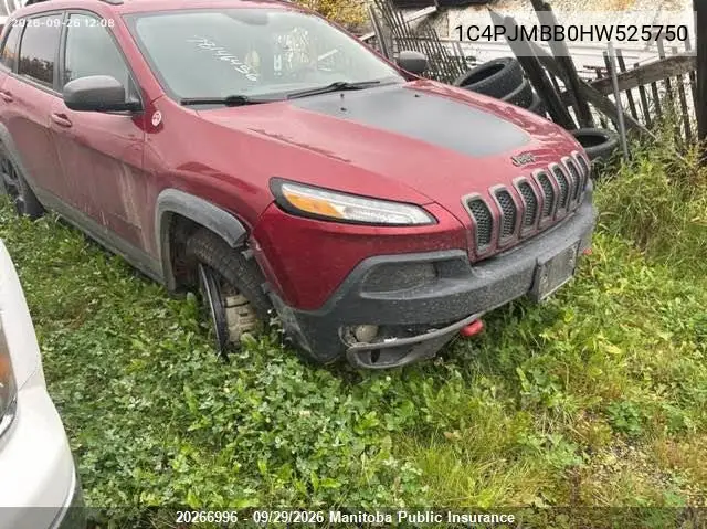 2017 JEEP CHEROKEE VIN 1C4PJMBB0HW525750 — фото 6