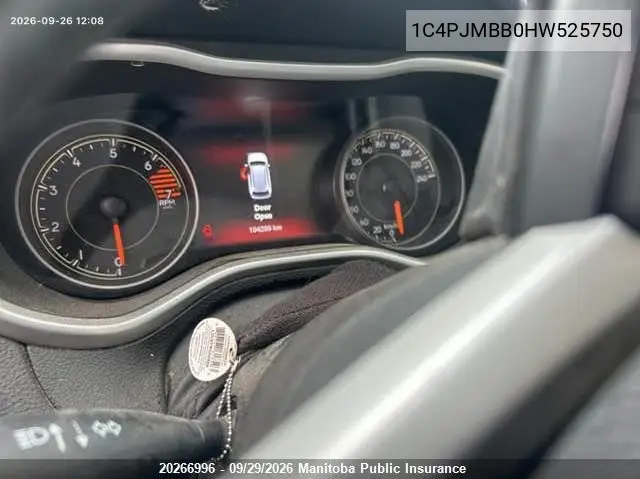 2017 JEEP CHEROKEE VIN 1C4PJMBB0HW525750 — фото 7