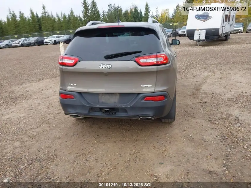 2017 JEEP CHEROKEE VIN 1C4PJMCSXHW598672 — фото 16