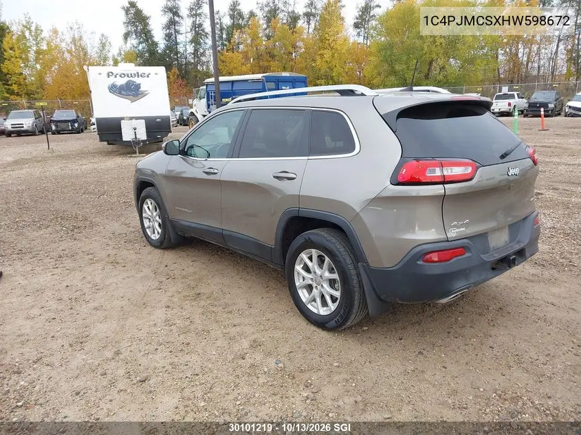 2017 JEEP CHEROKEE VIN 1C4PJMCSXHW598672 — фото 3
