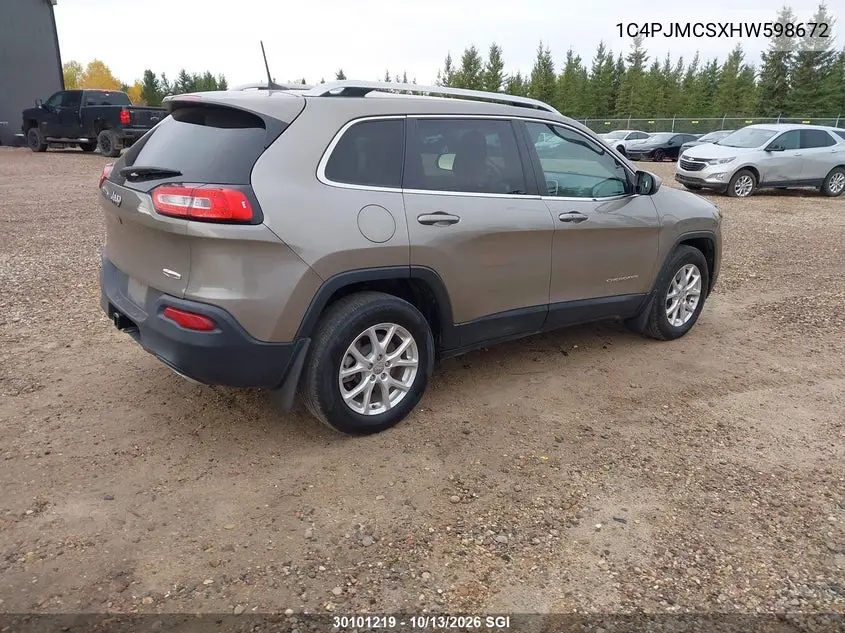 2017 JEEP CHEROKEE VIN 1C4PJMCSXHW598672 — фото 4