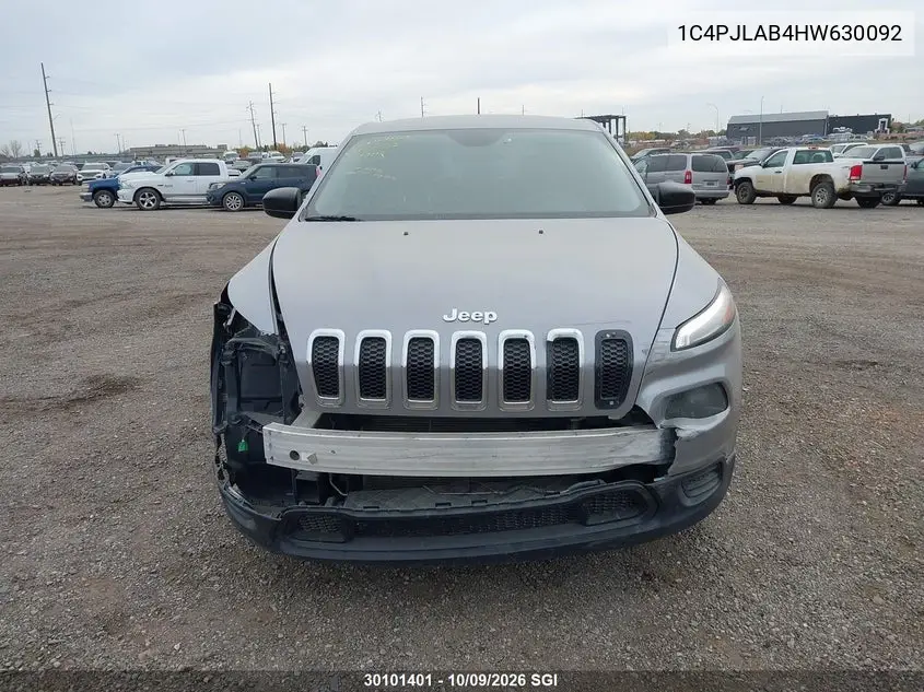 2017 JEEP CHEROKEE VIN 1C4PJLAB4HW630092 — фото 12